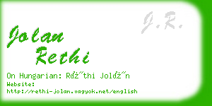 jolan rethi business card